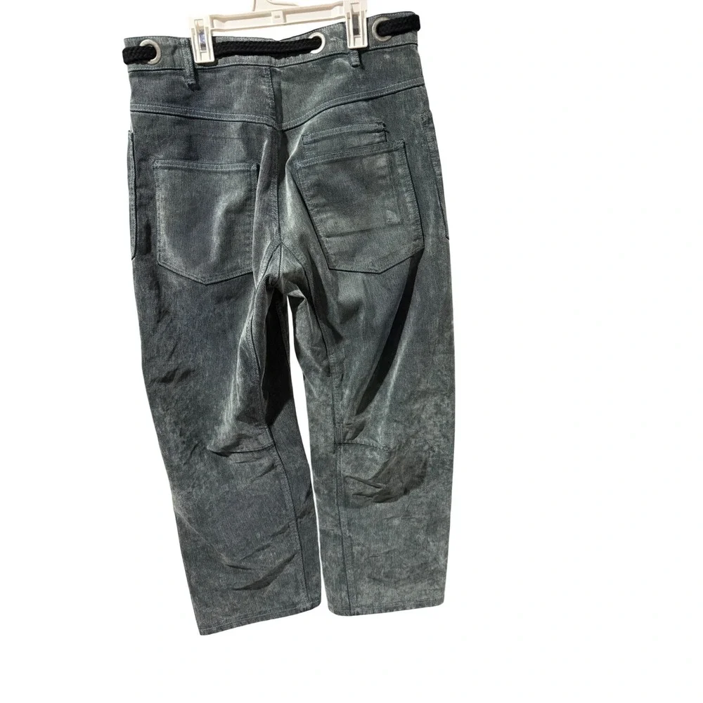 We The Free Free People velvet Moxie Grommet Rope Jeans Size 27 Blue Grey - Picture 6 of 7